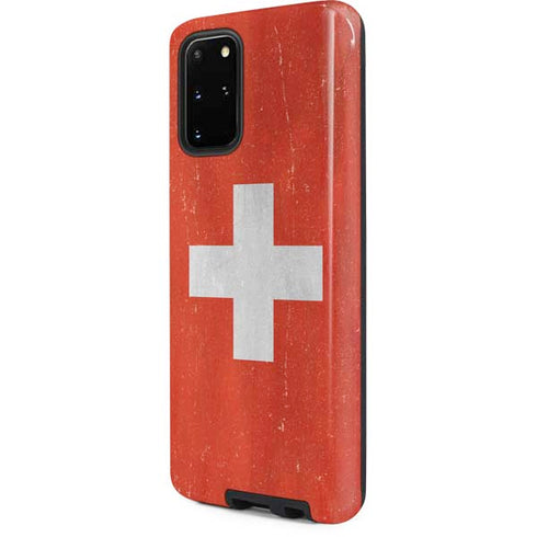 Switzerland Flag Distressed Galaxy S20 Plus Pro Case